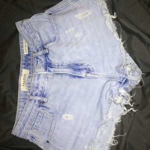 Light denim shorts